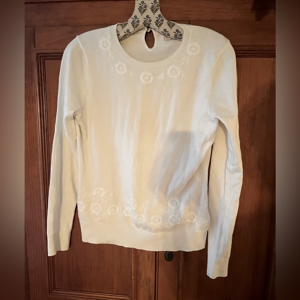 Brooks Brothers vintage Cotton Crewneck Sweater with Embroidery • size Small